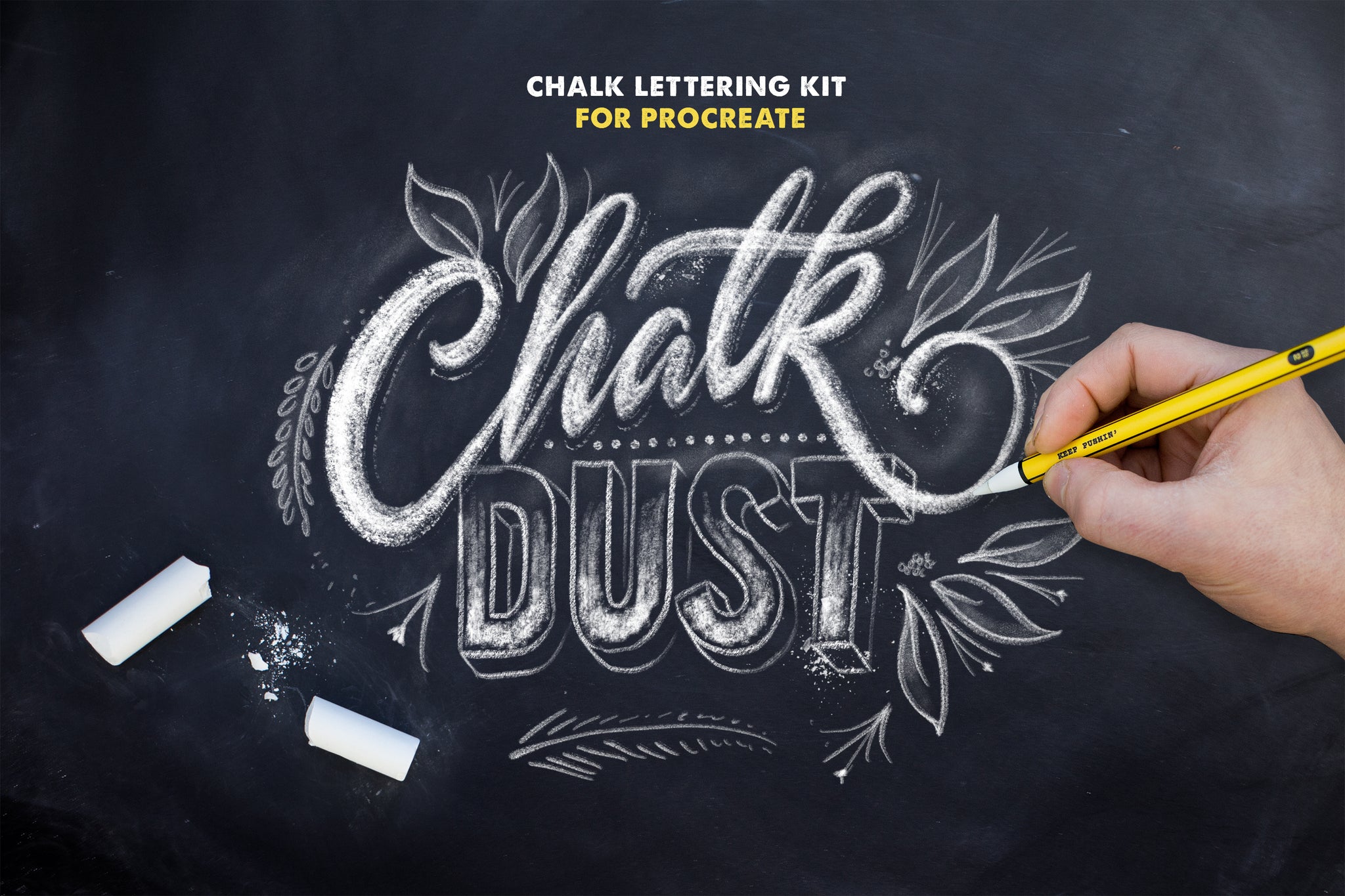 Chalk Dust - Procreate Lettering Kit - Ian Barnard