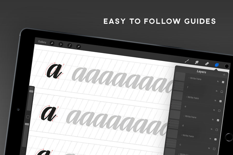 Procreate Brush Script Brushes & Worksheets - Ian Barnard