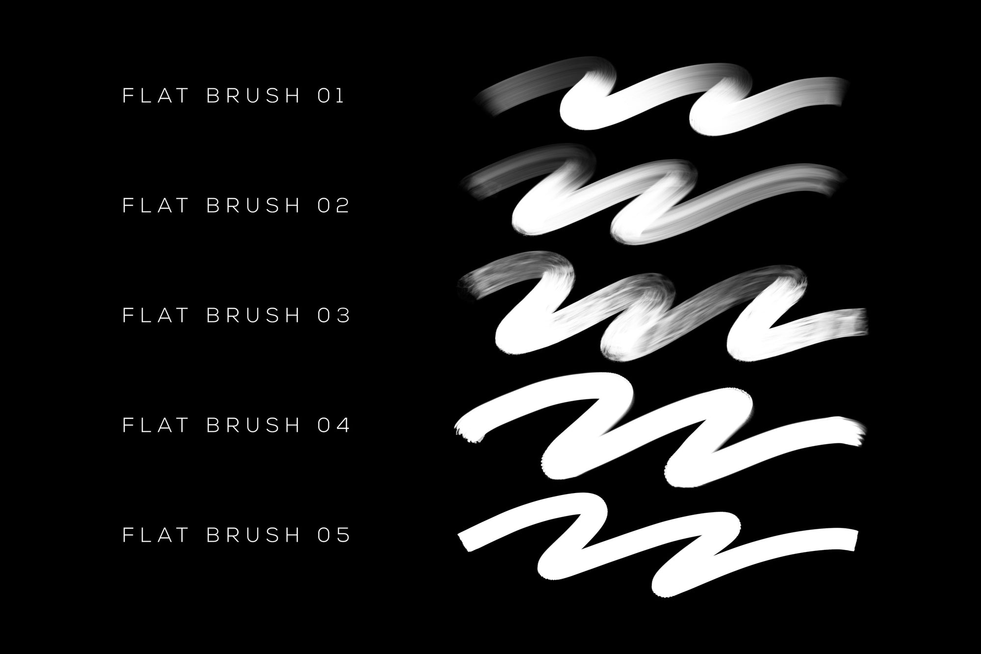 Flat Brushes for Procreate