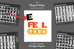 Drag & Drop WoodType for Illustrator