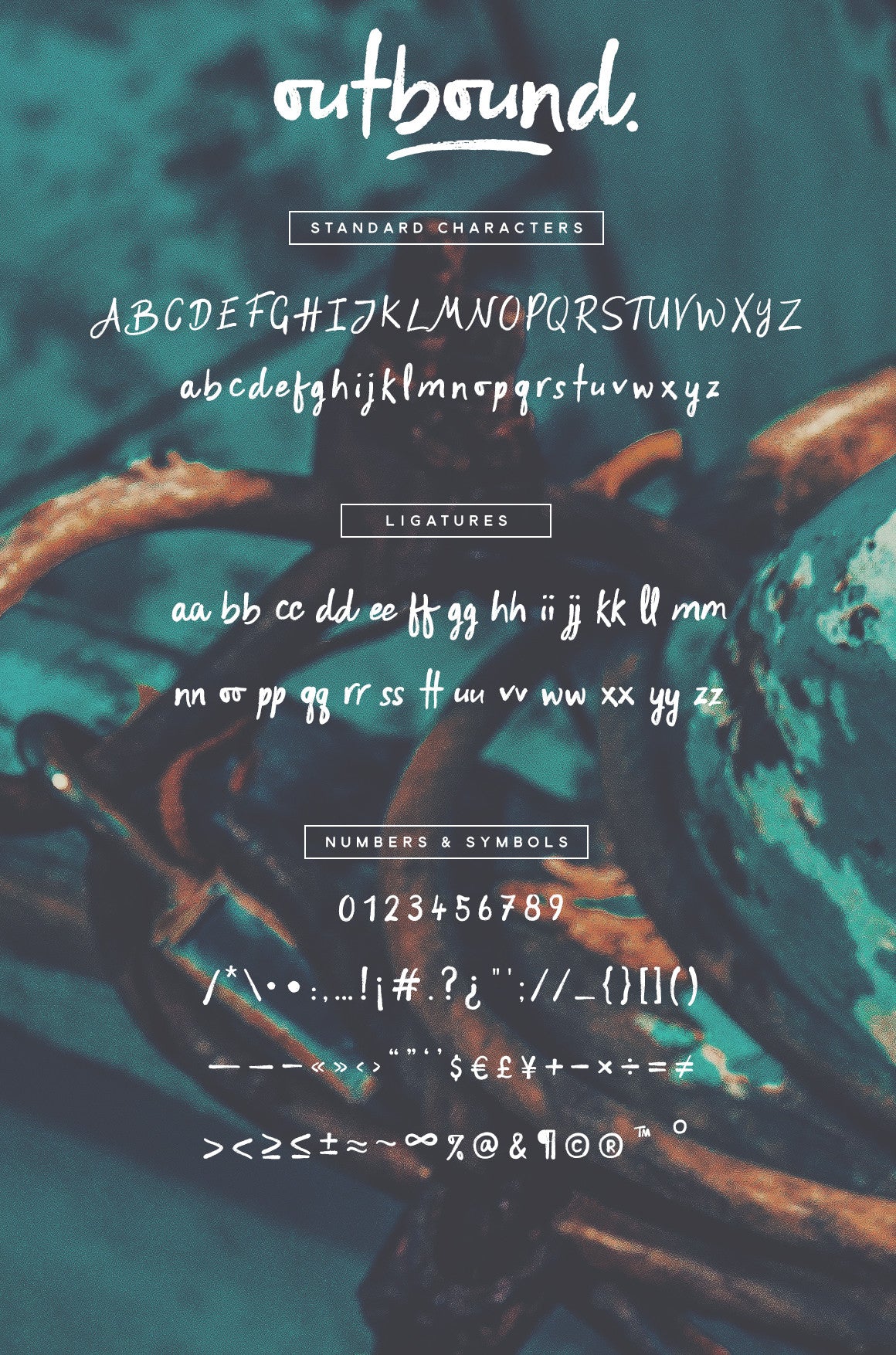 Outbound - Signature font