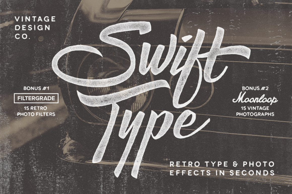 SwiftType - Retro Type & Photo PSD